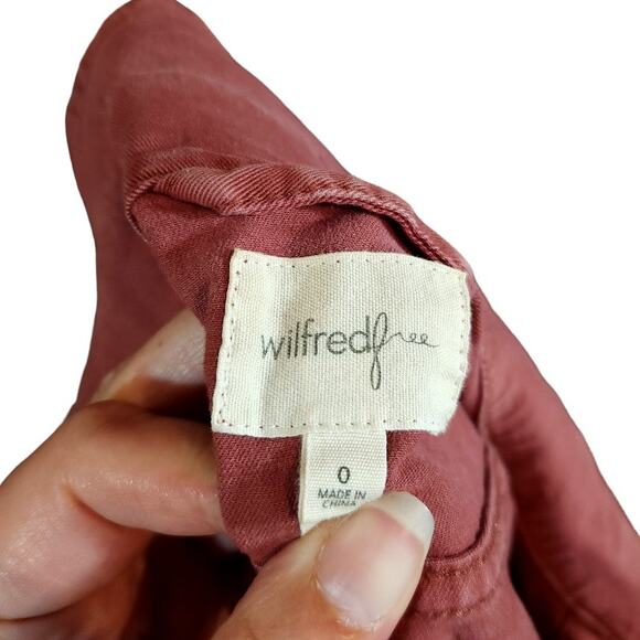 Wilfred Free Button-front Japanese Denim Jacket in Mauve Casual Women's 0 - Picture 5 of 5